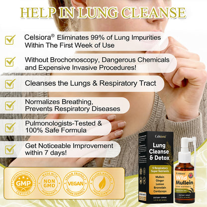 😍 ✨Celsiora® New Maximum Potency Mullein Spray (Helps relieve difficulty coughing up phlegm, shortness of breath, excessive mucus and lung infections)