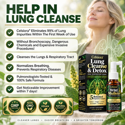 😍 💝Celsiora® Wild Mullein Leaf Extract Lung Cleanse Spray