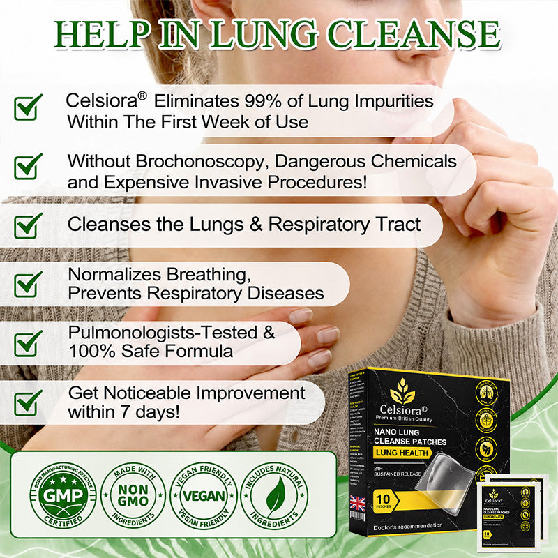 😍✨Celsiora® Nano Lung Cleanse Patches (stubborn mucus, COPD, chest tightness, shortness of breath, persistent cough, pneumonia)