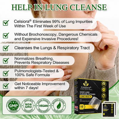 😍✨Celsiora® Nano Lung Cleanse Patches (stubborn mucus, COPD, chest tightness, shortness of breath, persistent cough, pneumonia)