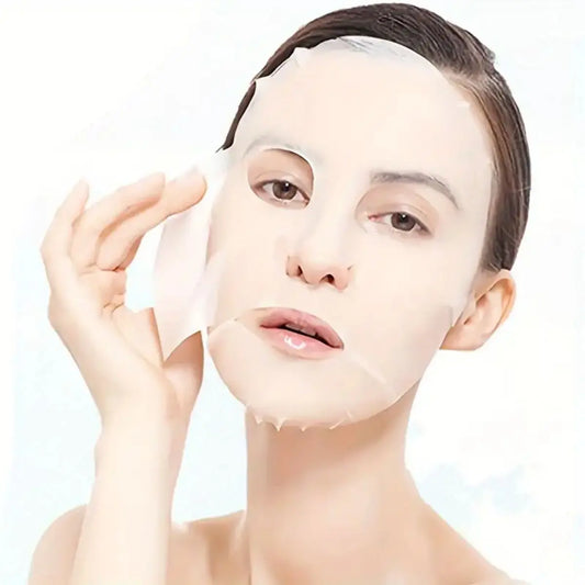 100pcs Unscented Facial Mask Paper Sheets - Hydrating, Moisture-Retentive, Disposable DIY Film Wrap for Skin Care, Softening
